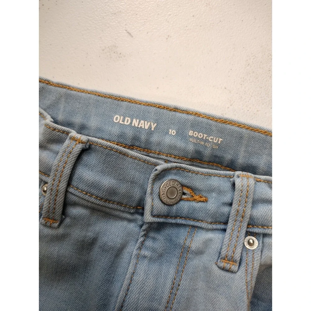 Old Navy Kids Girls Boot Cut Jeans Light Wash Size 10 Built‎ in Stretch